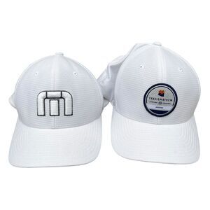 2 Travis Mathew Embroidered Flex Fit Hat Cap Size Small-Medium Logo Arizona